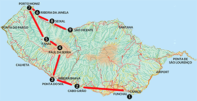 Madeira island map